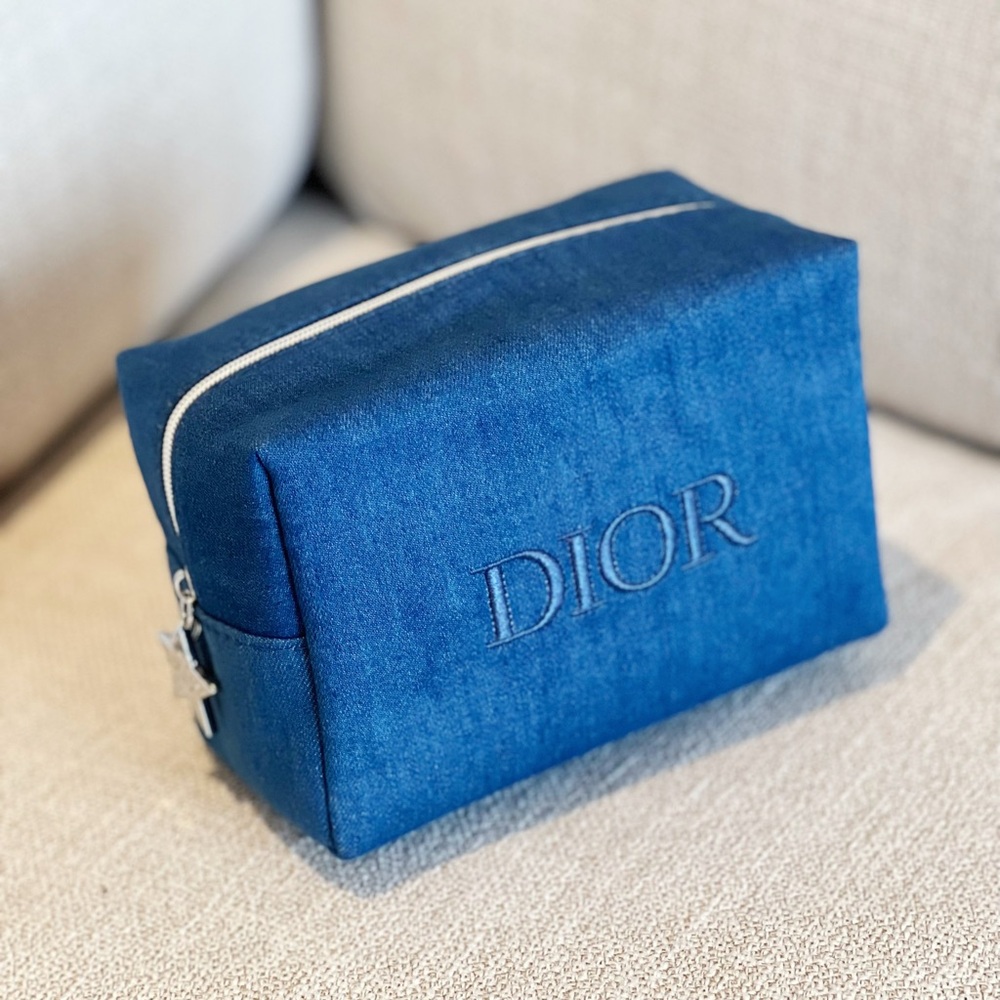NWOT Dior Denim Cosmetic Bag - Picture 6 of 8
